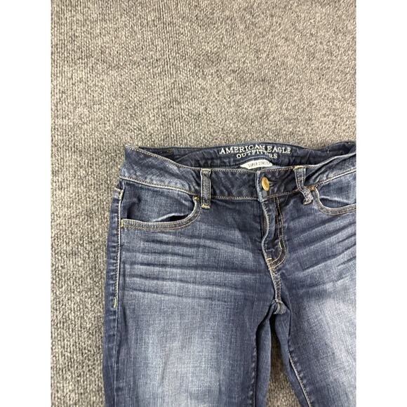 American Eagle Jegging Jeans Super Stretch Women’s Size 4 Faded Wash - Picture 2 of 13
